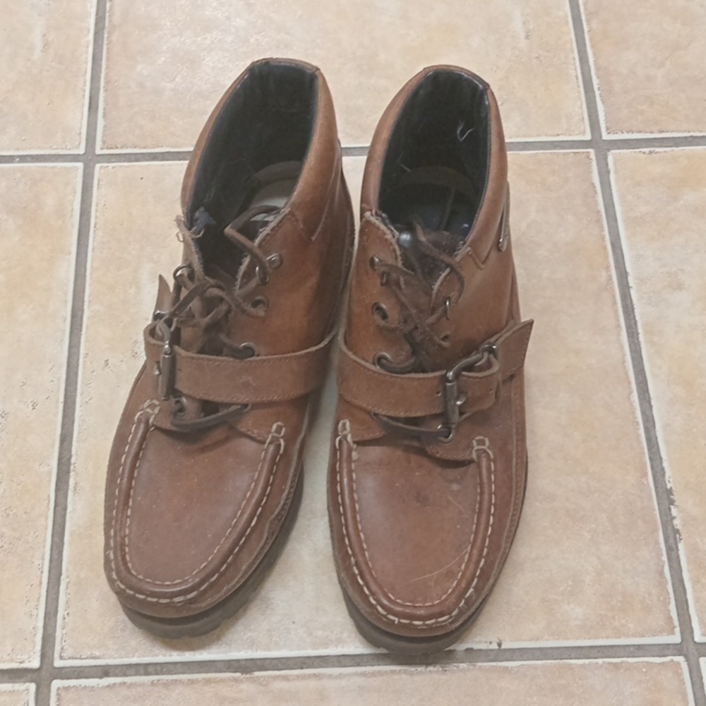 Mens Nautica Leather Upper Boots 10.5